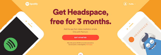 Spotify Premium s Headspaceom