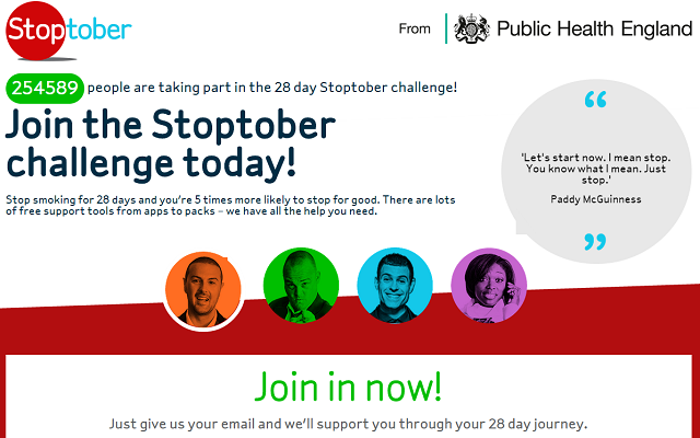 Web stranica Stoptober