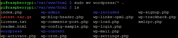 Premjestite sadržaj u WordPress direktorij