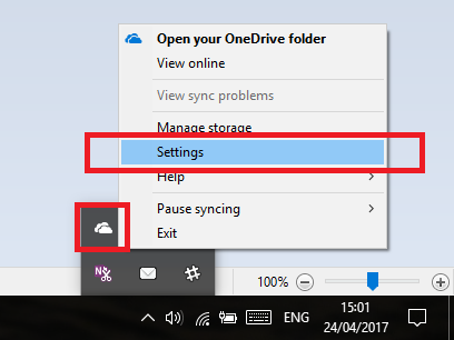 onedrive postavke windows 10