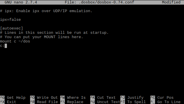Konfigurirajte DOSBox da automatski montira direktorij.