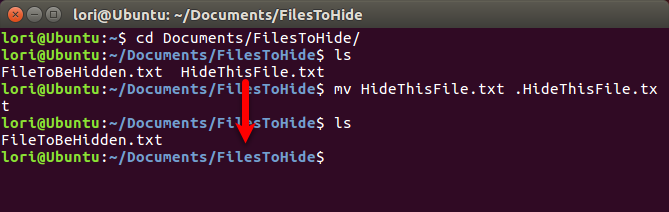 Sakrij datoteku pomoću terminala u Linuxu