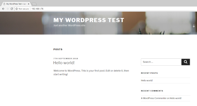 Instalirano WordPress web mjesto na Raspberry Pi