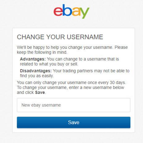 eBay-Change-Korisničko ime