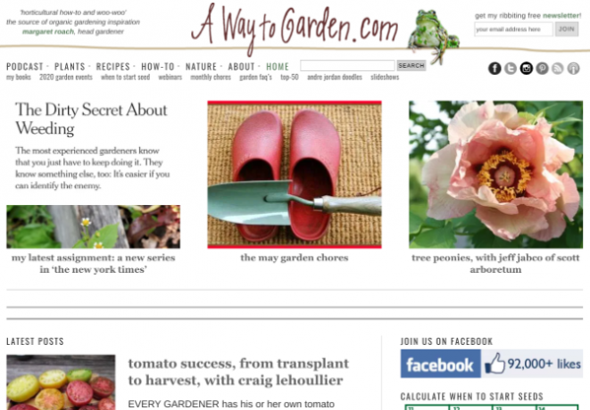 Put do vrta Margaret Roach jedno je od najboljih vrtlarskih web stranica i blogova na internetu, s puno besplatnih alata i podcastova