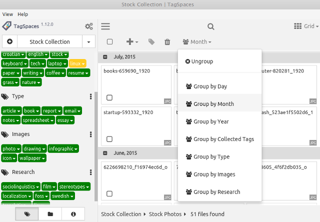 tagspaces grupe i datoteke