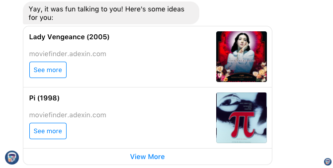 facebook messenger bot pretraživač filmova