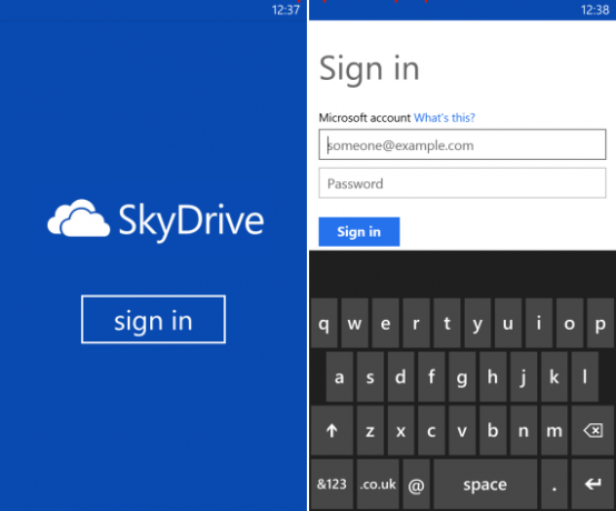 skydrive windows telefon