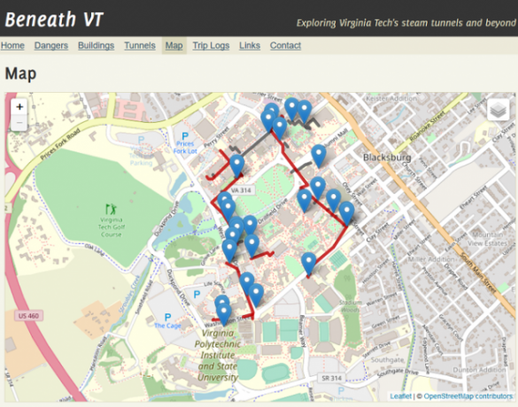 ispod vt tamne web stranice