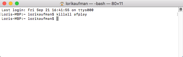 Pokrenite naredbu killall za afliranje na Macu