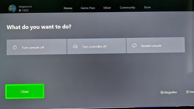 Konzola za ponovno pokretanje Xbox One
