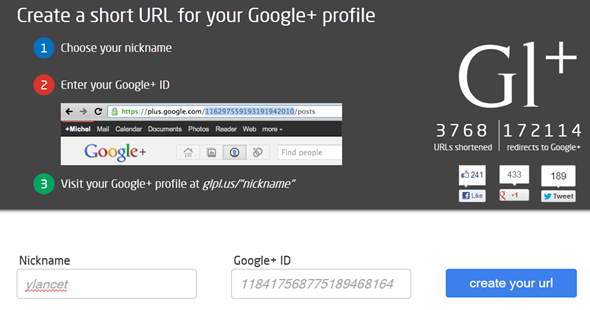 google plus URL