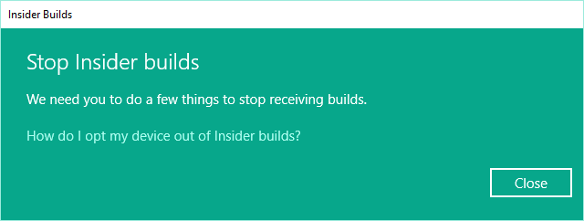 Zaustavite Insider Builds