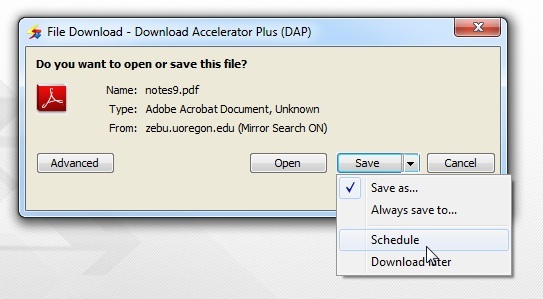 Download Accelerator Plus: brzi upravitelj preuzimanja s rasporedom i mnogim drugim značajkama (besplatni računi) rasporedom