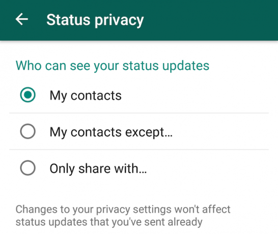 Nova značajka WhatsAppa: status i privatnost