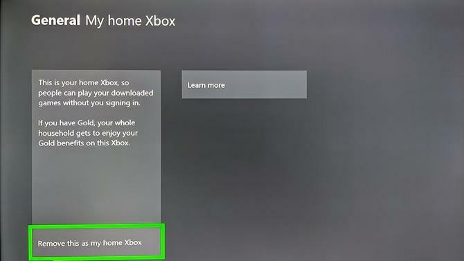 Xbox One Home Xbox postavke