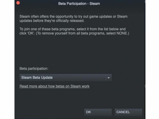 Slika koja pokazuje kako ažurirati svoj Steam klijent za pristup Remote Play