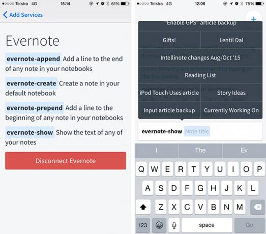 Input je iPhone naredbena linija za Evernote, Gmail i još mnogo toga inputevernote