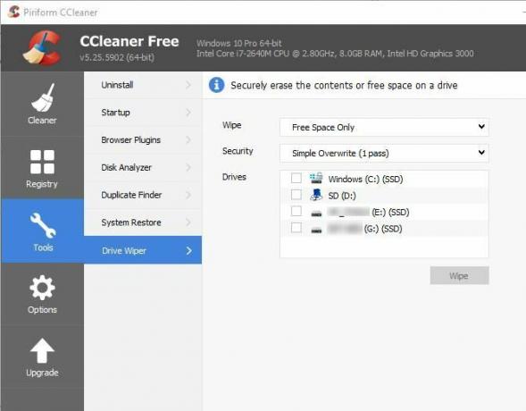 6 CCleaner savjeti i trikovi za učinkovito čišćenje računala 04 CCleaner Drive Brisač