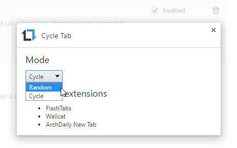 Mogućnosti CycleTab-a