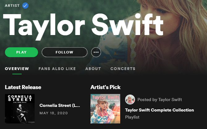 Taylor Swift na Spotifyju