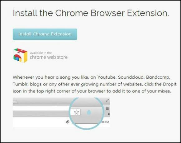 Songdrop: Vaša besplatna i najdraža usluga čuvanja pjesama o kojoj dosad niste ni znali Instalirajte gumb Dropit Chrome