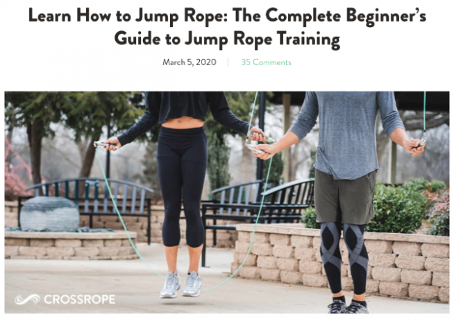 Crossropeov početnički vodič za skakanje užeta podučava osnove preskakanja užeta za odrasle kako biste izbjegli ozljede