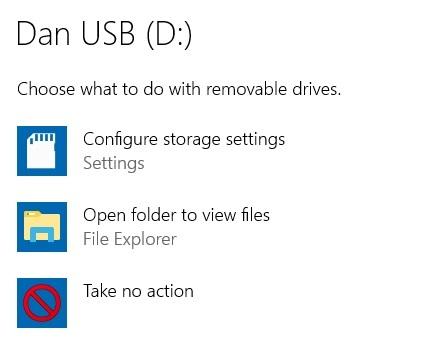 zadane mogućnosti usb Windows 10