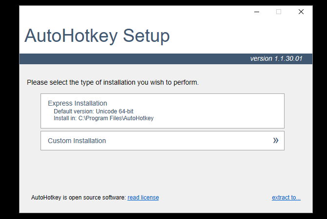 Instalacijski program AutoHotkey