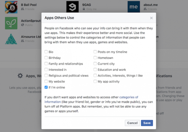 Potpuni vodič za privatnost na Facebooku Facbeook aplikacije za privatnost koje drugi koriste