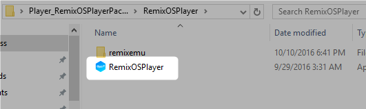 Pokrenite Remix OS Player mapu