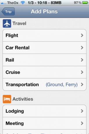 aplikacija za organizator putovanja
