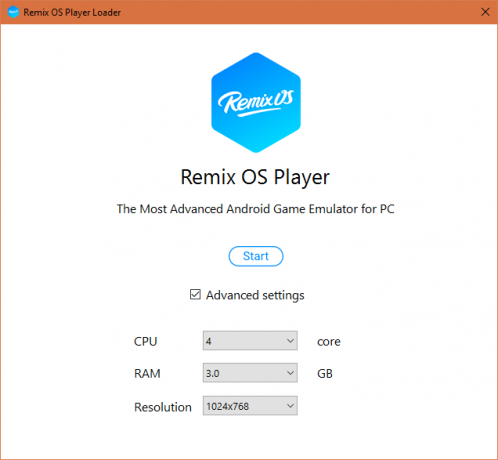 Konfiguracija prvog pokretanja programa Remix OS Player