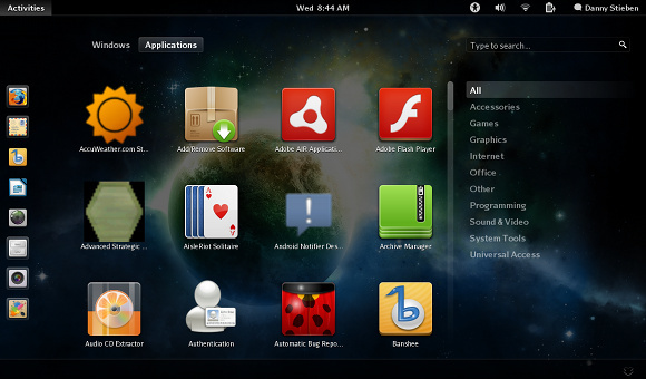 gnome shell Linux