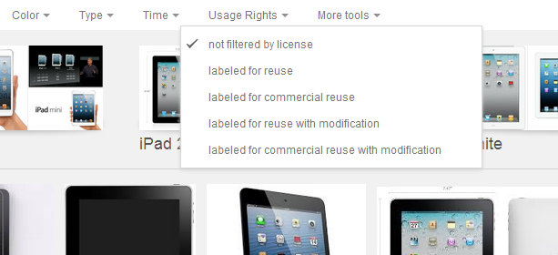 Pronađite pravne slike na Googleu s novim filtrom ipad cc