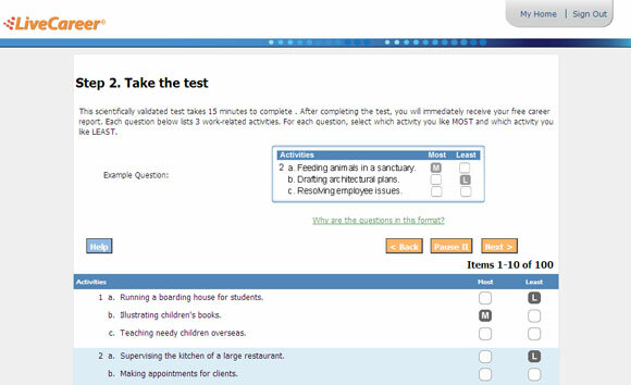 besplatan test sposobnosti za karijeru