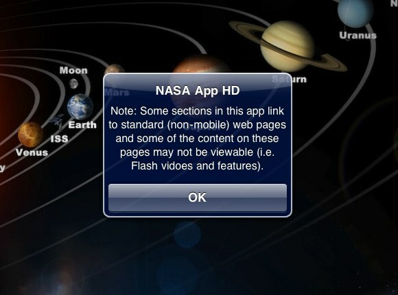 aplikacija nasa ipad