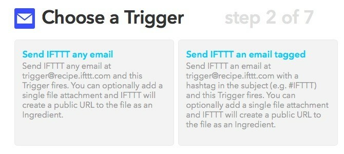 Pošaljite IFTTT e-poštu