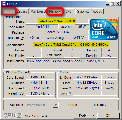 Informacije o sustavu CPU-Z