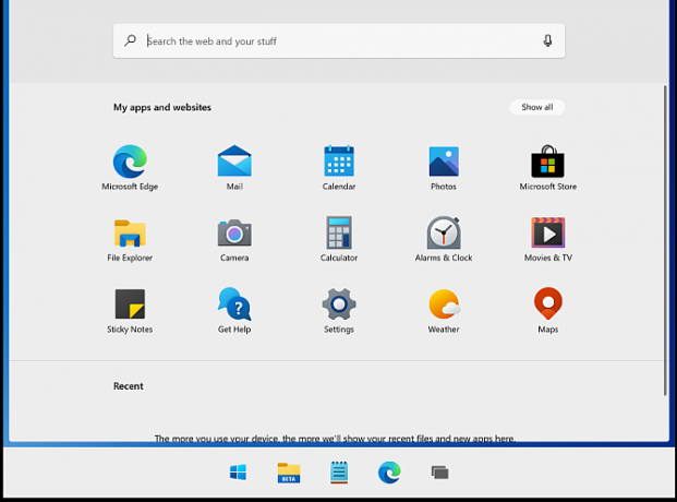Windows 10x start menu live pločice
