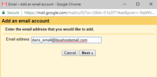 Dodajte Bluehost poštu u Gmail