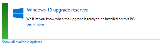 Windows 10 Rezervirano