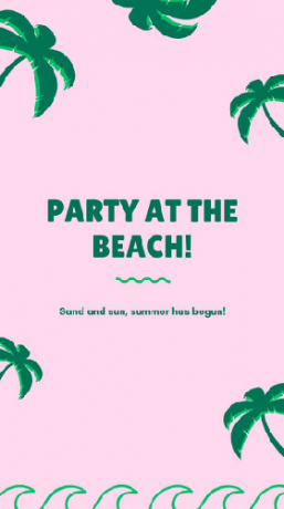 geofilter party na plaži