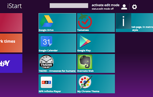 iStart Stranica nove kartice: Windows 8 stilska nova kartica na kartici Chrome istart Chromeeapps