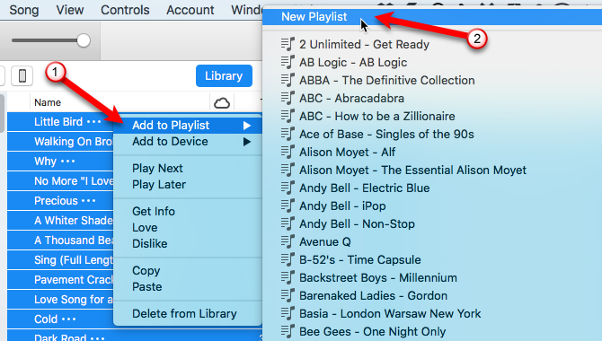 iTunes stvara popis za reprodukciju