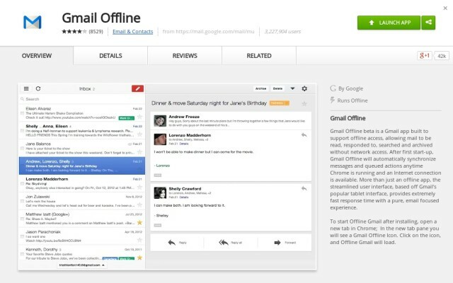 Gmail-offline-web-trgovina