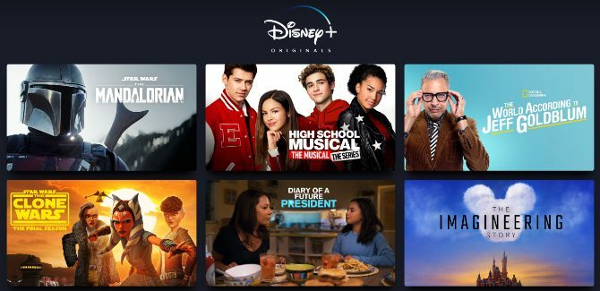 Izbor originalnih Disney+ emisija
