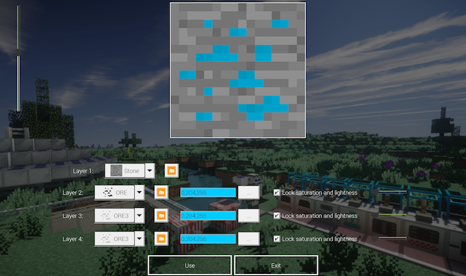 MCreator prikazuje pregled teksture tijekom razvoja.