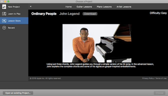 Kako preuzeti Appleove GarageBand lekcije izvođača za besplatne lekcije izvođača GarageBand 3