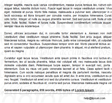 generirati lorem ipsum tekst
